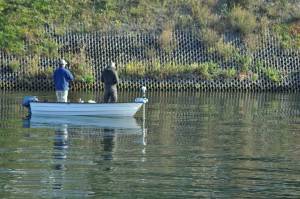 Angler auf der Maas