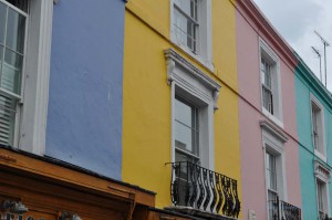 Bunte Fassaden in der Portobello Road
