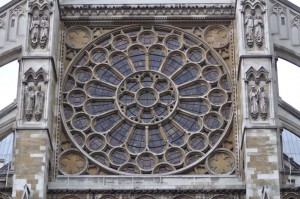 Rosette an der Westminster Abbey
