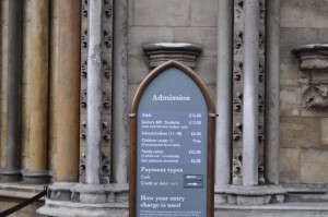 Eintrittspreise der Westminster Abbey