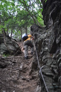 Michael Moll im Klettersteig