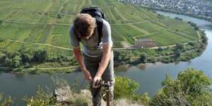 Michael Moll im Klettersteig