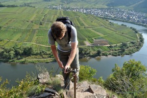 Michael Moll im Klettersteig