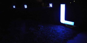 Leuchtende Buchstaben