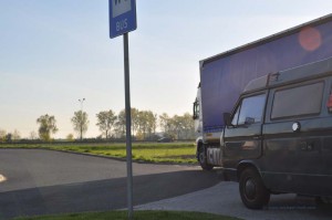 Übernachtung auf polnischer Autobahn