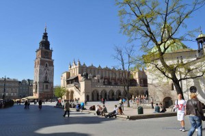 Tuchhalle und Rathausturm in Krakau