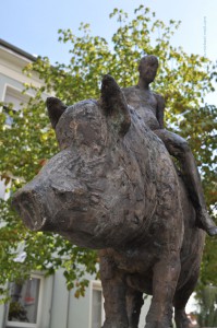 Schweineskulptur