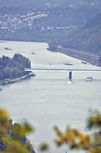 Rhein mit Vallendar im Hintergrund