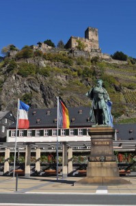Blücher-Denkmal unterhalb der Burg Gutenfels