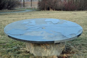 Jakobsweg Via Regia an der Autobahn