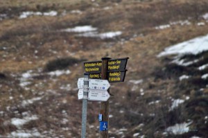 Wanderweg zwischen der Wasserkuppe und der Fuldaquelle