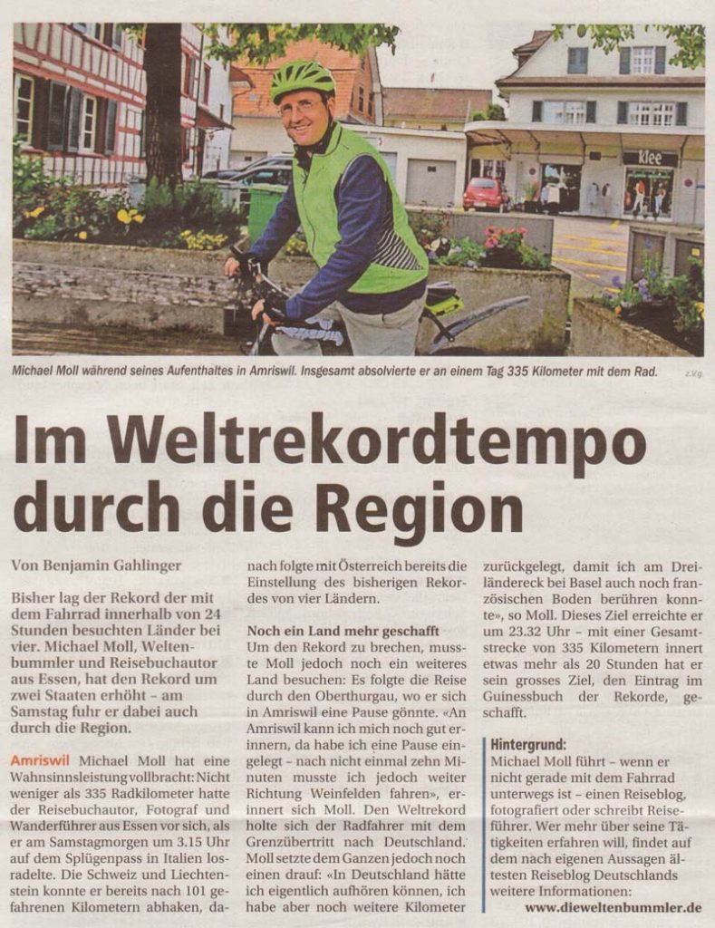 Oberthurgauer Nachrichten vom 9. Juni 2016