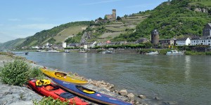 Kanusportler auf dem Rhein