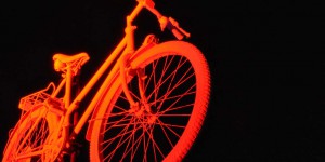 Leuchtendes Fahrrad