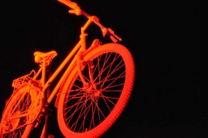 Leuchtendes Fahrrad
