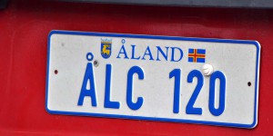 Autokennzeichen auf den Ålandinseln