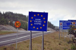 Grenze zwischen Finnland und Norwegen