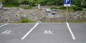 Parkplatz für Elektroautos