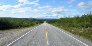 Straße in der Polarregion
