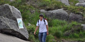 Wanderer mit Musik