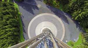 Blick vom Lörmecke-Turm nach unten