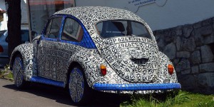 VW-Käfer mit Autokennzeichen