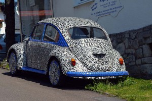 VW-Käfer mit Autokennzeichen