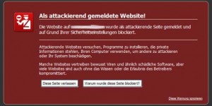 Warnhinweis im Firefox