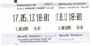 Parkschein