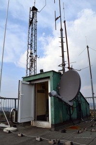 Auf dem Dach der Wetterstation