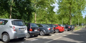 Zugeparkter Wohnmobilstellplatz