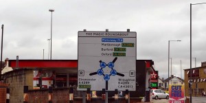 Der Kreisverkehr in Swindon