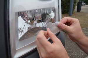 Aufkleber für Scheinwerfer in England