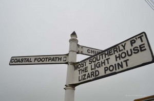 Schild am Leuchturm von Lizard Point