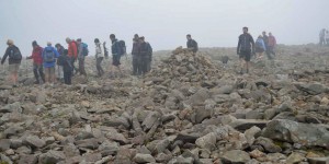 Wanderer auf dem Scafell Pike