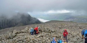 Wanderer auf dem Scafell Pike