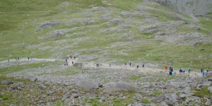 Wanderer auf dem Scafell Pike