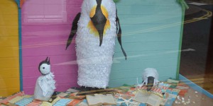 Pinguine im Schaufenster