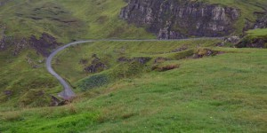 Landschaft am Quiraing auf der Isle of Skye