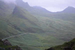 Landschaft am Quiraing auf der Isle of Skye