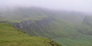 Landschaft am Quiraing auf der Isle of Skye