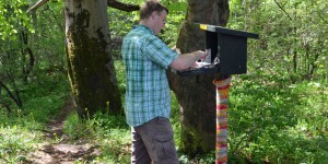 Guerilla Knitting an der Harzer Wandernadel