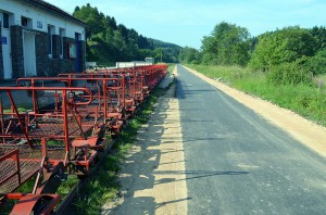 Abfahrt mit dem Railbike