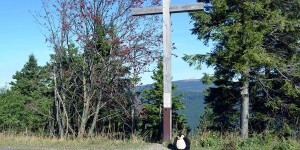 Pingu am Gipfelkreuz