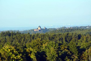 Aussicht am Wildpark ueber die Eifel