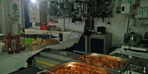 Büffet auf der Rampe