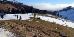 Parken an der Skipiste