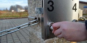 Stellplatz mit Kette