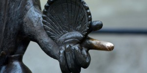 Glänzender Finger vom Jakob