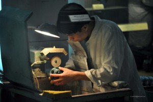 Arbeiter in der Jadefabrik